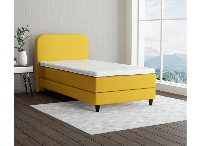 Senfgelb 5569 Tia - 15cm Box,100cm Kopfteil, 12cm Füße