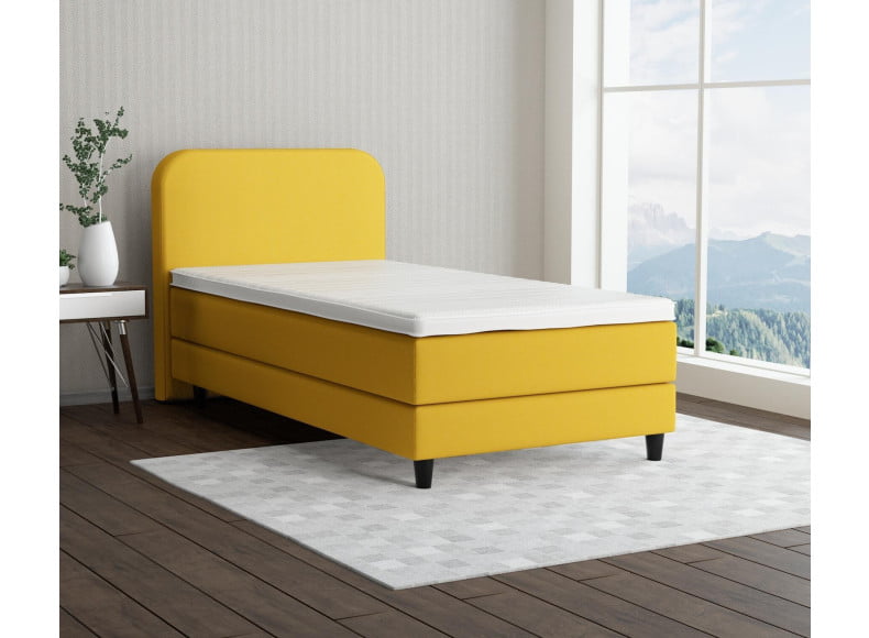 Senfgelb 5569 Tia - 15cm Box,100cm Kopfteil, 12cm Füße