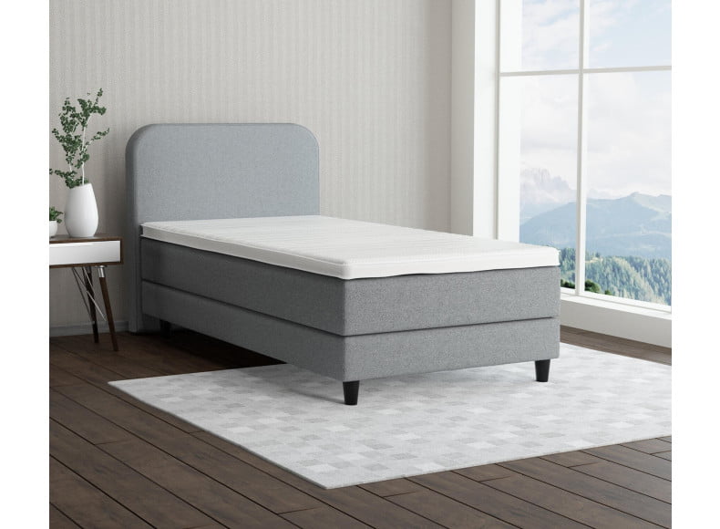Grau 24-24 Woolyun - 15cm Box,100cm Kopfteil, 12cm Füße