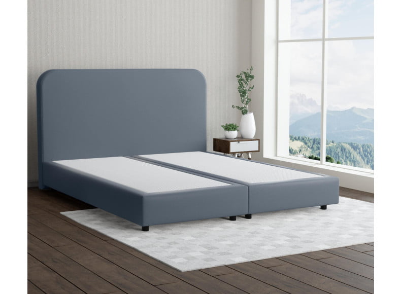 Dunkelgrau 5311 - 20cm Box,100cm Kopfteil, 6cm Füße - Boxspringbett ohne Matratze