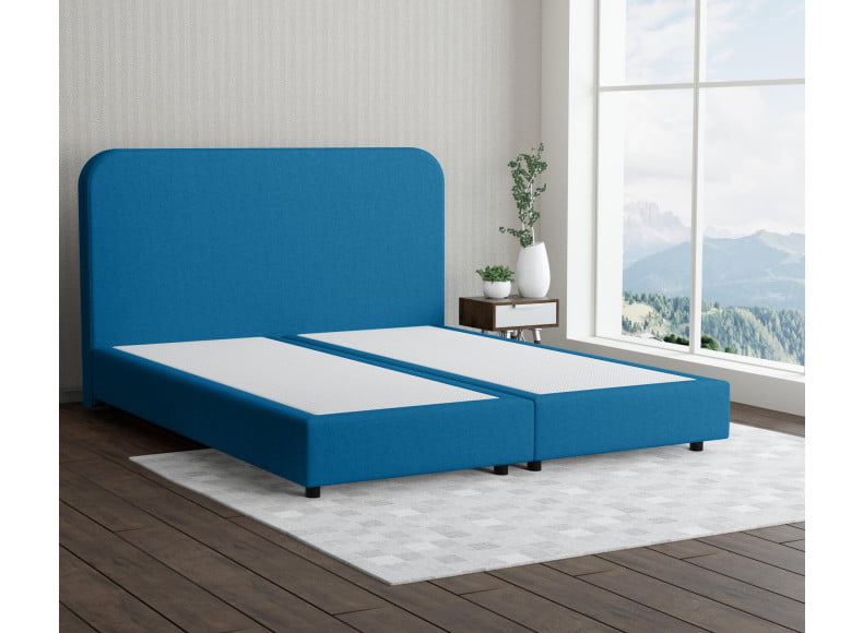 Petrol 9324 Tia - 20cm Box,100cm Kopfteil, 6cm Füße - Boxspringbett ohne Matratze