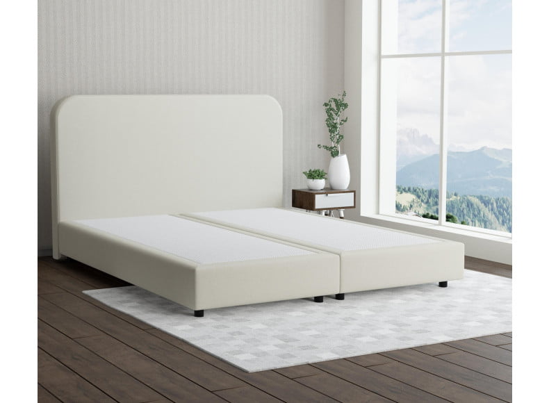 Stein 35-135 Woolyun - 20cm Box,100cm Kopfteil, 6cm Füße - Boxspringbett ohne Matratze