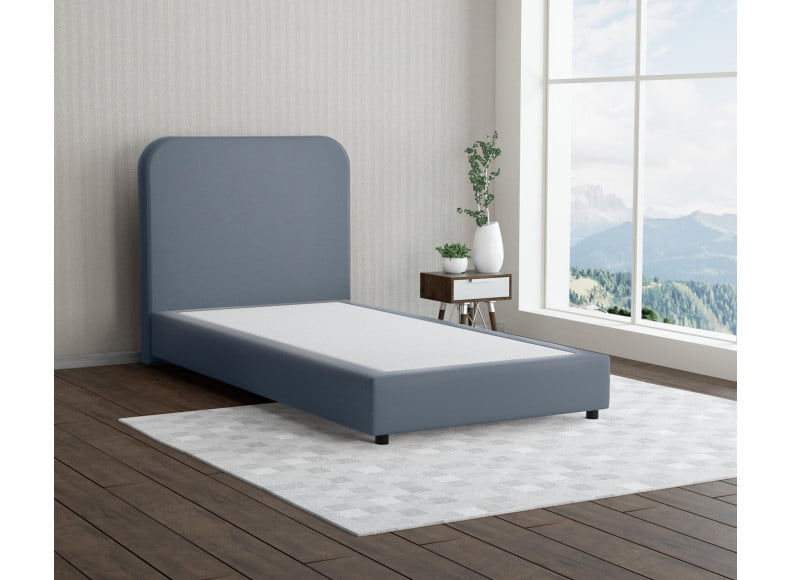 Dunkelgrau 5311 - 20cm Box,100cm Kopfteil, 6cm Füße - Boxspringbett ohne Matratze