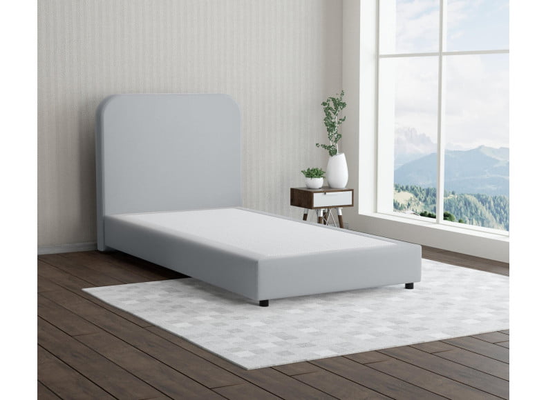 Hellgrau 5434 Loto - 20cm Box,100cm Kopfteil, 6cm Füße - Boxspringbett ohne Matratze