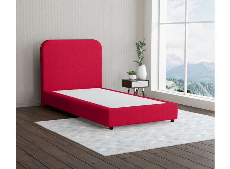 Rot 5579 Tia  - 20cm Box,100cm Kopfteil, 6cm Füße - Boxspringbett ohne Matratze