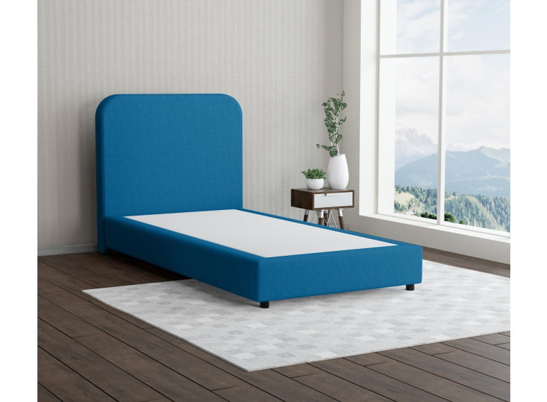 Petrol 9324 Tia - 20cm Box,100cm Kopfteil, 6cm Füße - Boxspringbett ohne Matratze