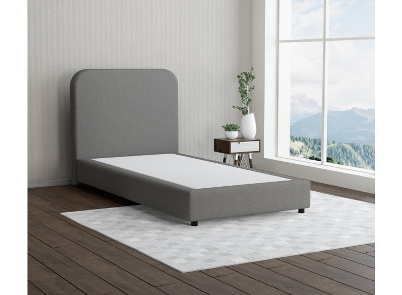 Nerz 38-38 Woolyun - 20cm Box,100cm Kopfteil, 6cm Füße - Boxspringbett ohne Matratze