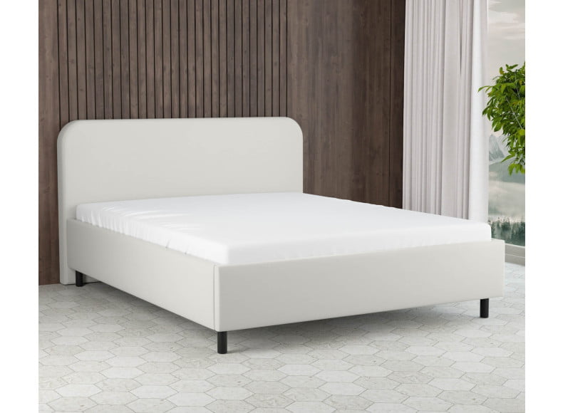 Weiss 5285 Loto - 30cm Rahmen,100cm Kopfteil, 12cm Füße - Polsterbett 210x210 cm