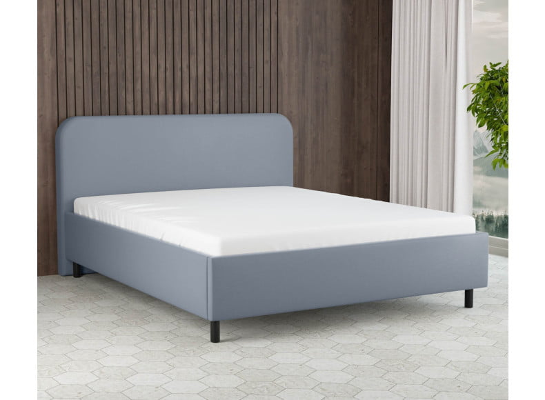 Dunkelgrau 5311 Loto - 30cm Rahmen,100cm Kopfteil, 12cm Füße - Polsterbett 200x200 cm