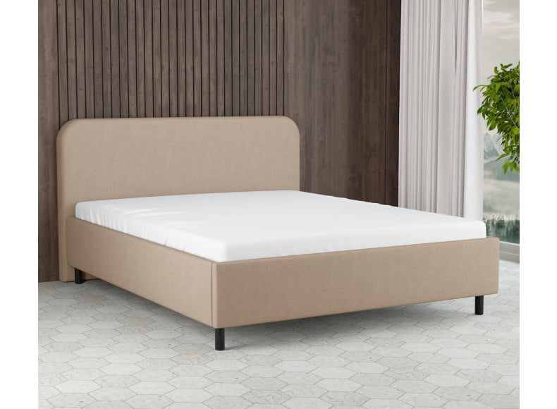 Beige 3315 Tia - 30cm Rahmen,100cm Kopfteil, 12cm Füße