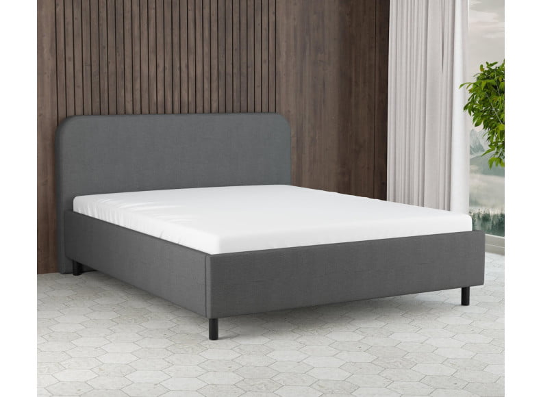 Dunkelgrau 5711 Tia - 30cm Rahmen,100cm Kopfteil, 12cm Füße