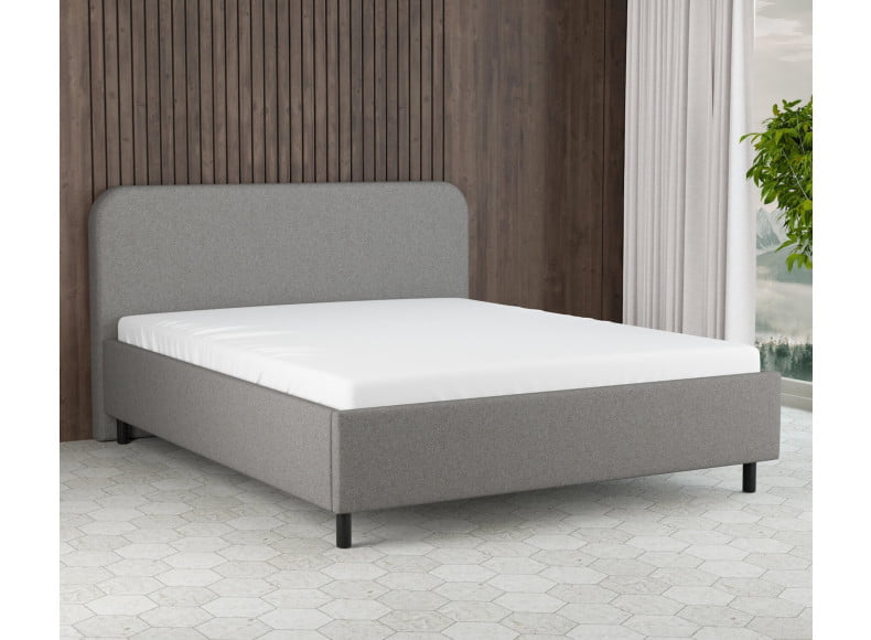 Nerz 38-38 Woolyun - 30cm Rahmen,100cm Kopfteil, 12cm Füße - Polsterbett 200x200 cm