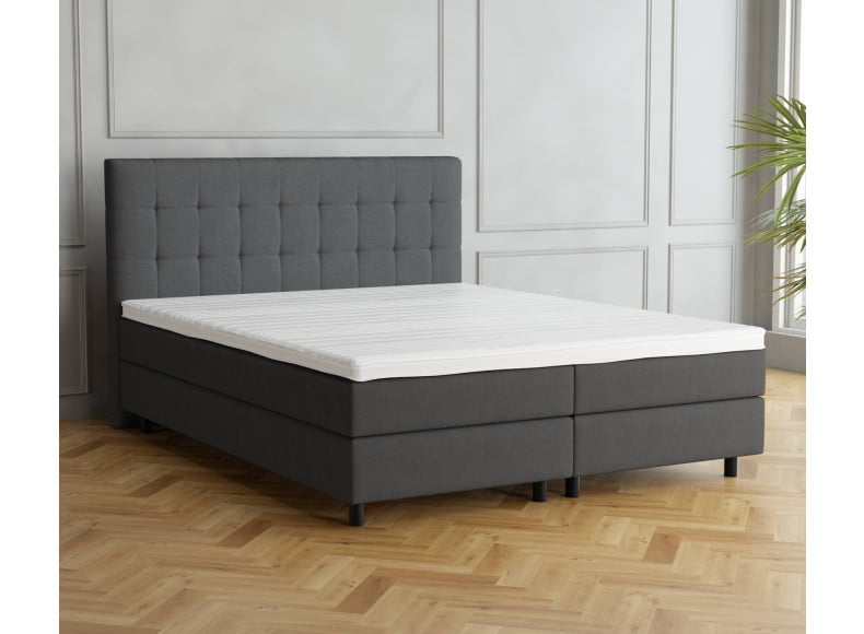 Dunkelgrau 5711 Tia - 20cm Box, 110cm Kopfteil, 12cm Füße