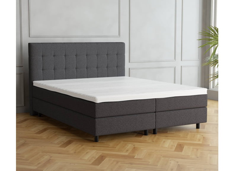 Anthrazit 09-24 Woolyun - 20cm Box, 110cm Kopfteil, 12cm Füße