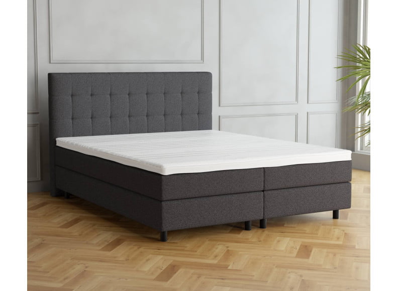 Anthrazit 09-24 Woolyun - 20cm Box, 110cm Kopfteil, 12cm Füße