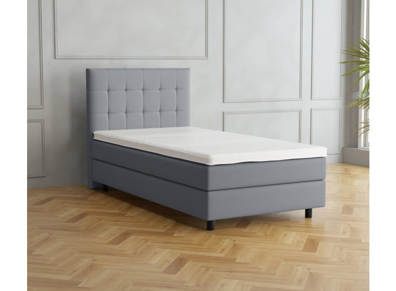 Hellgrau 5434 Loto - 20cm Box, 110cm Kopfteil, 12cm Füße