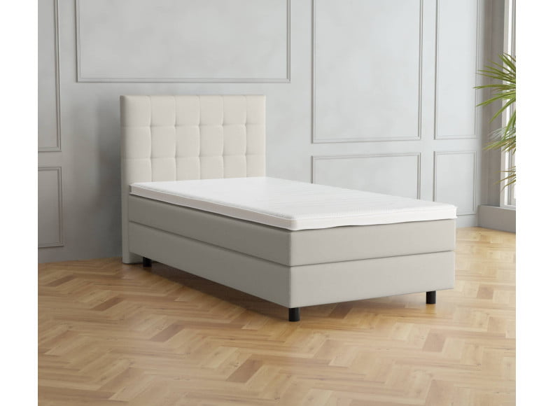 Cremeweiß 3906 Tia - 20cm Box, 110cm Kopfteil, 12cm Füße