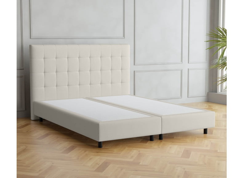 Cremeweiß 3906 Tia - 20cm Box, 110cm Kopfteil, 12cm Füße