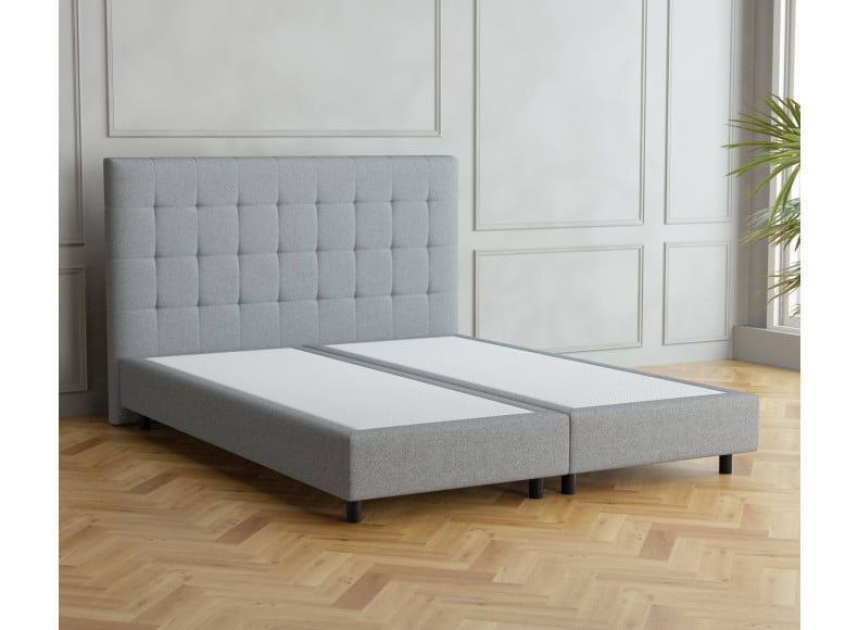 Grau 24-24 Woolyun - 20cm Box, 110cm Kopfteil, 12cm Füße