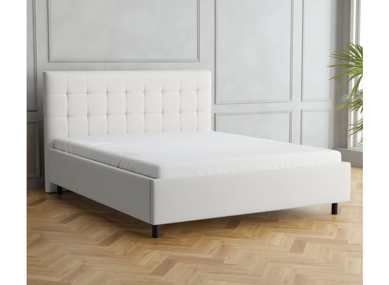 Weiß 5285 Loto - 30cm Rahmen, 110cm Kopfteil, 12cm Füße