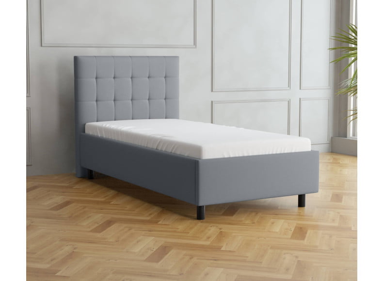 Hellgrau 5434 Loto - 30cm Rahmen, 110cm Kopfteil, 12cm Füße