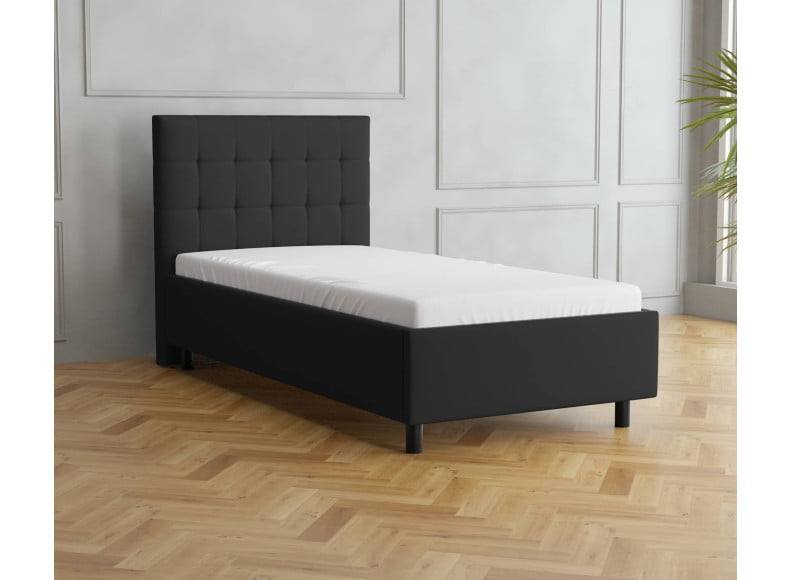 Schwarz 7006 Loto - 30cm Rahmen, 110cm Kopfteil, 12cm Füße