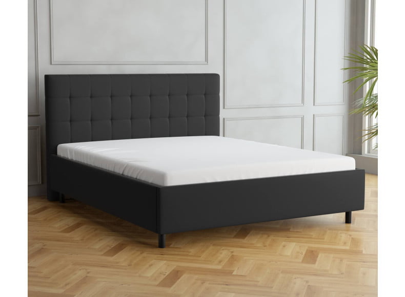 Schwarz 7006 Loto - 30cm Rahmen, 110cm Kopfteil, 12cm Füße