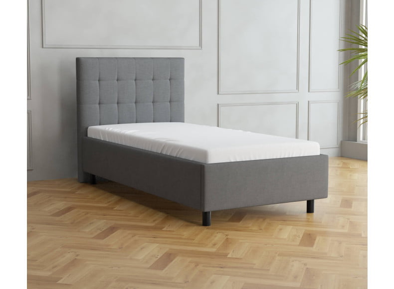 Hellgrau 5246 Tia - 30cm Rahmen, 110cm Kopfteil, 12cm Füße