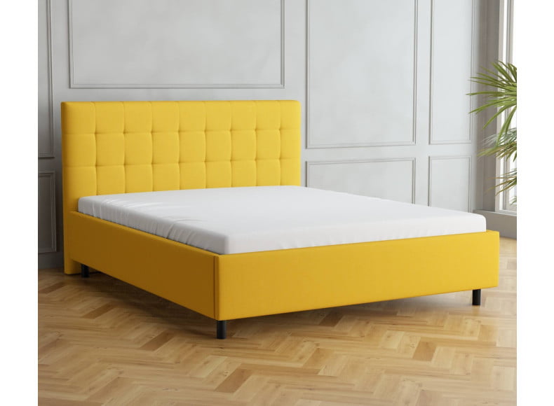 Senfgelb 5569 Tia - 30cm Rahmen, 110cm Kopfteil, 12cm Füße