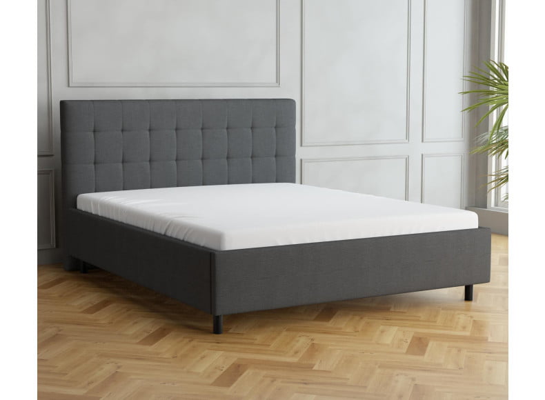 Dunkelgrau 5711 Tia - 30cm Rahmen, 110cm Kopfteil, 12cm Füße