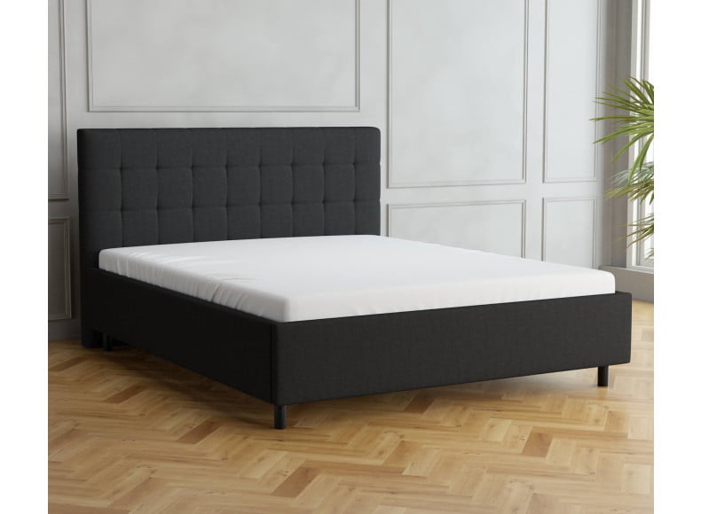 Schwarz 7006 Tia - 30cm Rahmen, 110cm Kopfteil, 12cm Füße