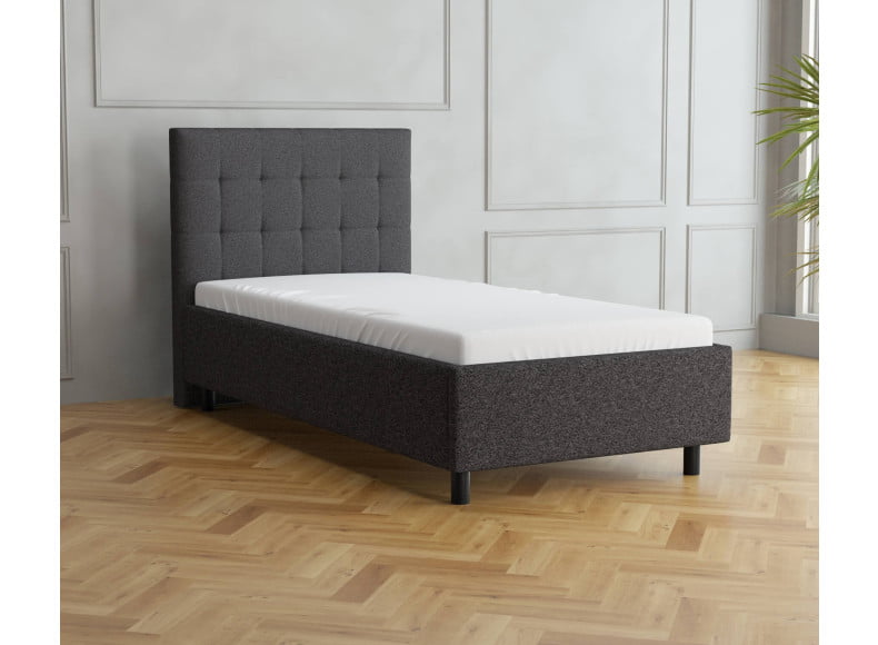 Anthrazit 09-24 Woolyun - 30cm Rahmen, 110cm Kopfteil, 12cm Füße