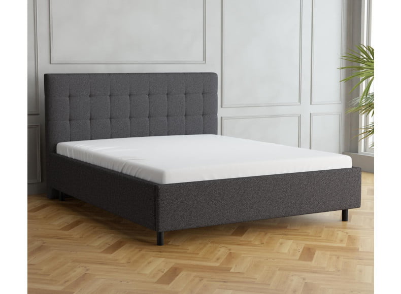 Anthrazit 09-24 Woolyun - 30cm Rahmen, 110cm Kopfteil, 12cm Füße