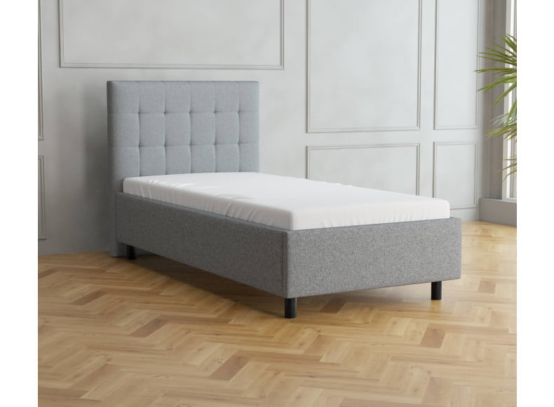 Grau 24-24 Woolyun - 30cm Rahmen, 110cm Kopfteil, 12cm Füße