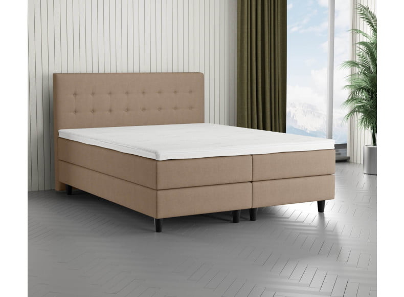 Beige 3315 Tia  - 110cm Kopfteil - 20cm TTFK Box - 12cm Füße