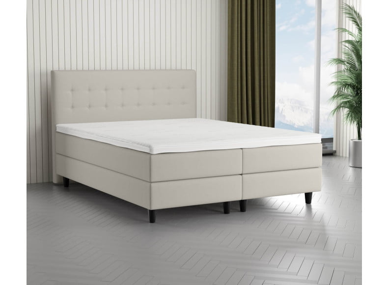 Cremeweiß 3906 Tia - 110cm Kopfteil - 20cm TTFK Box - 12cm Füße