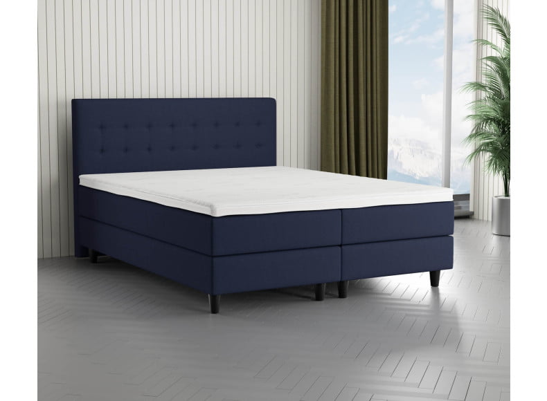 Marineblau 3920 Tia - 110cm Kopfteil - 20cm TTFK Box - 12cm Füße