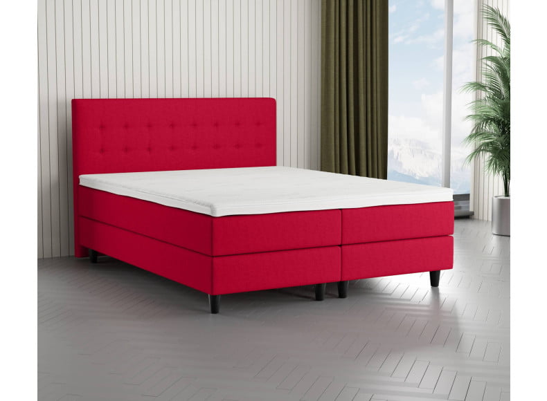 Rot 5579 Tia - 110cm Kopfteil - 20cm TTFK Box - 12cm Füße