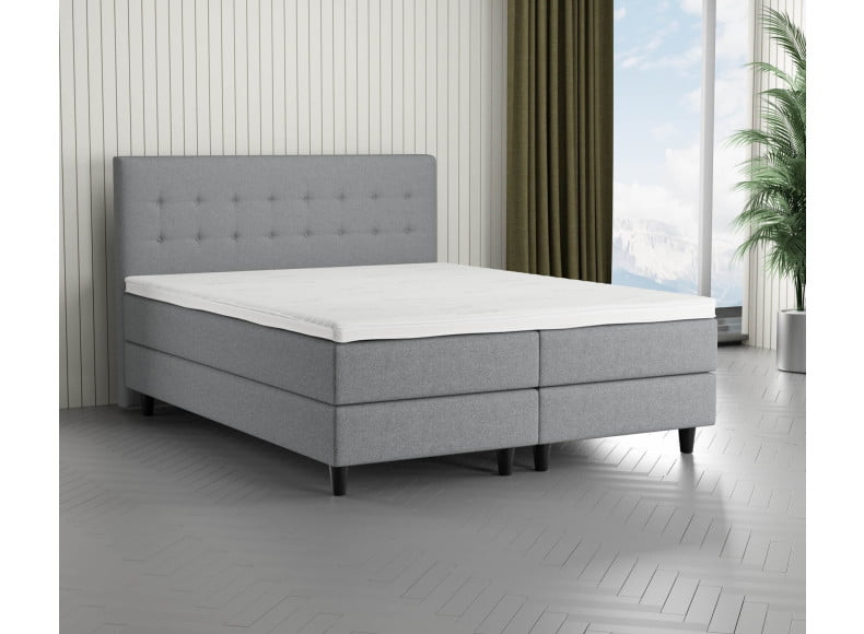 Grau 24-24 Woolyun  - 110cm Kopfteil - 20cm TTFK Box - 12cm Füße