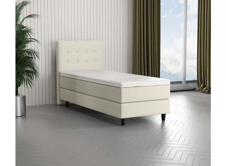 Beige 793 Loto - 110cm Kopfteil - 20cm TTFK Box - 12cm Füße