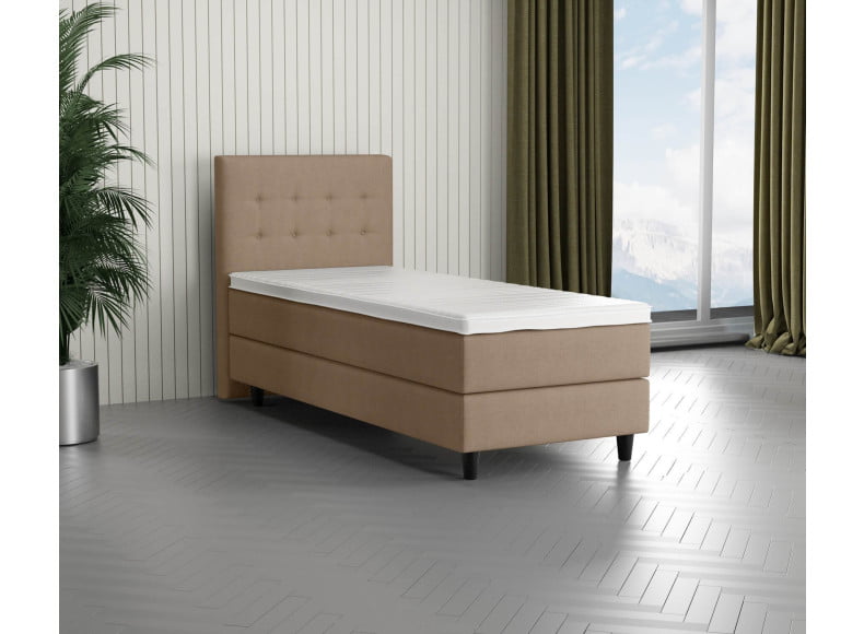 Beige 3315 Tia  - 110cm Kopfteil - 20cm TTFK Box - 12cm Füße