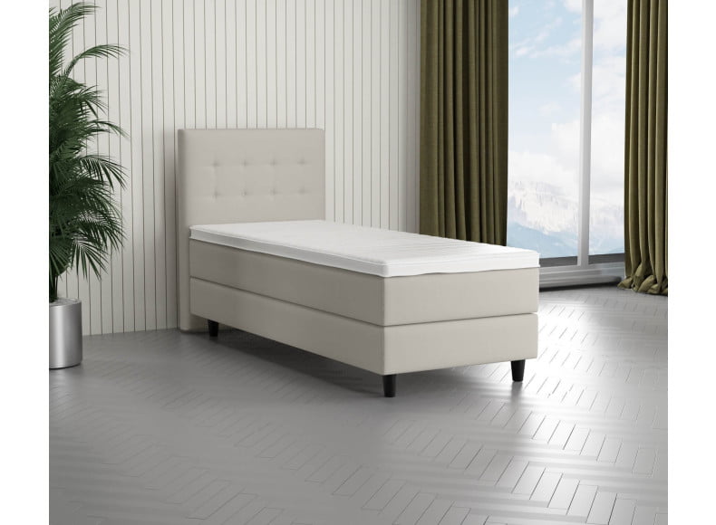 Cremeweiß 3906 Tia - 110cm Kopfteil - 20cm TTFK Box - 12cm Füße