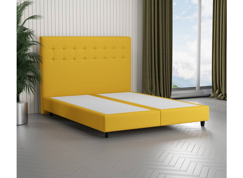 Senfgelb 5569 Tia - 110cm Kopfteil - 20cm TTFK Box - 12cm Füße