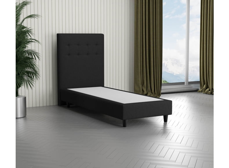 Schwarz 7006 Tia - 110cm Kopfteil - 20cm TTFK Box - 12cm Füße