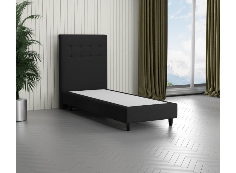Schwarz 7006 Tia - 110cm Kopfteil - 20cm TTFK Box - 12cm Füße