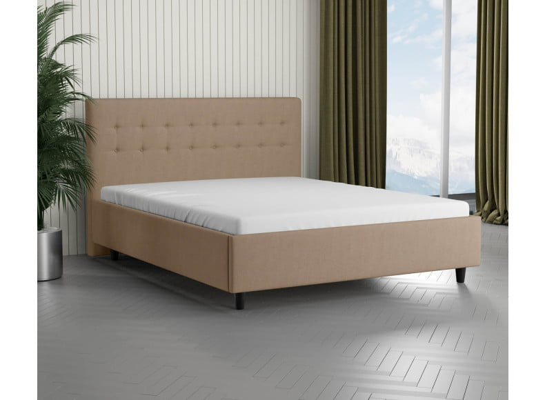 Beige 3315 Tia - 30cm Rahmen, 110cm Kopfteil, 12cm Füße