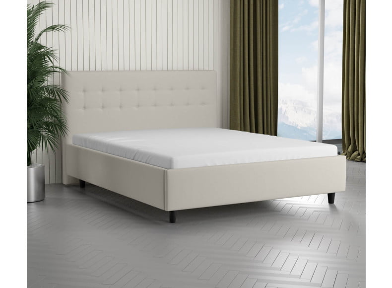 Cremeweiß 3906 Tia - 30cm Rahmen, 110cm Kopfteil, 12cm Füße