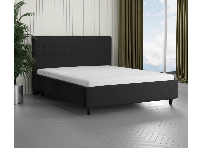 Schwarz 7006 Tia - 30cm Rahmen, 110cm Kopfteil, 12cm Füße