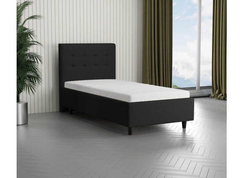 Schwarz 7006 Tia - 30cm Rahmen, 110cm Kopfteil, 12cm Füße