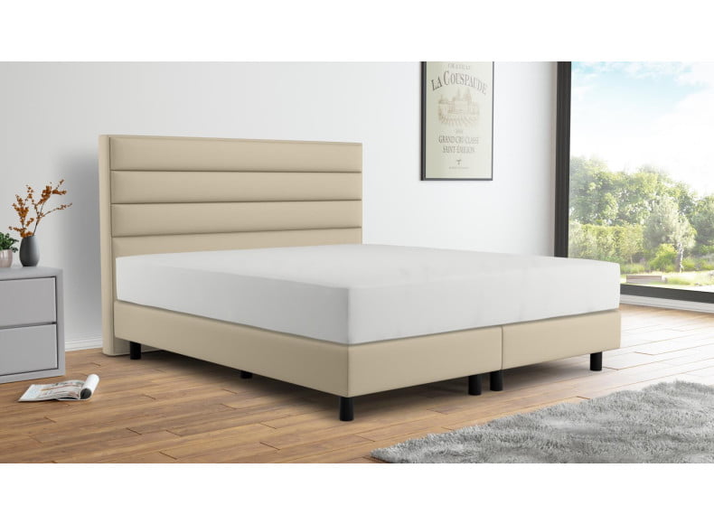 Sinsole Vanillie 011 (Abb. Kopfteil 120cm, Boxspring 20cm, Füße 12cm)